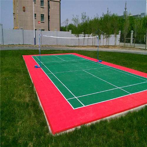 outdoor badminton court flooring