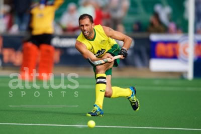 playing in hockey pitch