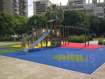 kids playground with equipments