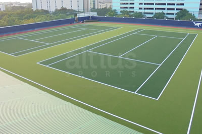 synthetic turfs in a tennis court