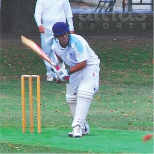 Kids playing cricket in pitch